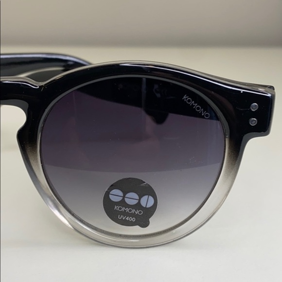 Komono New Sunglasses Clement Paisley round ombre gray black main image 13